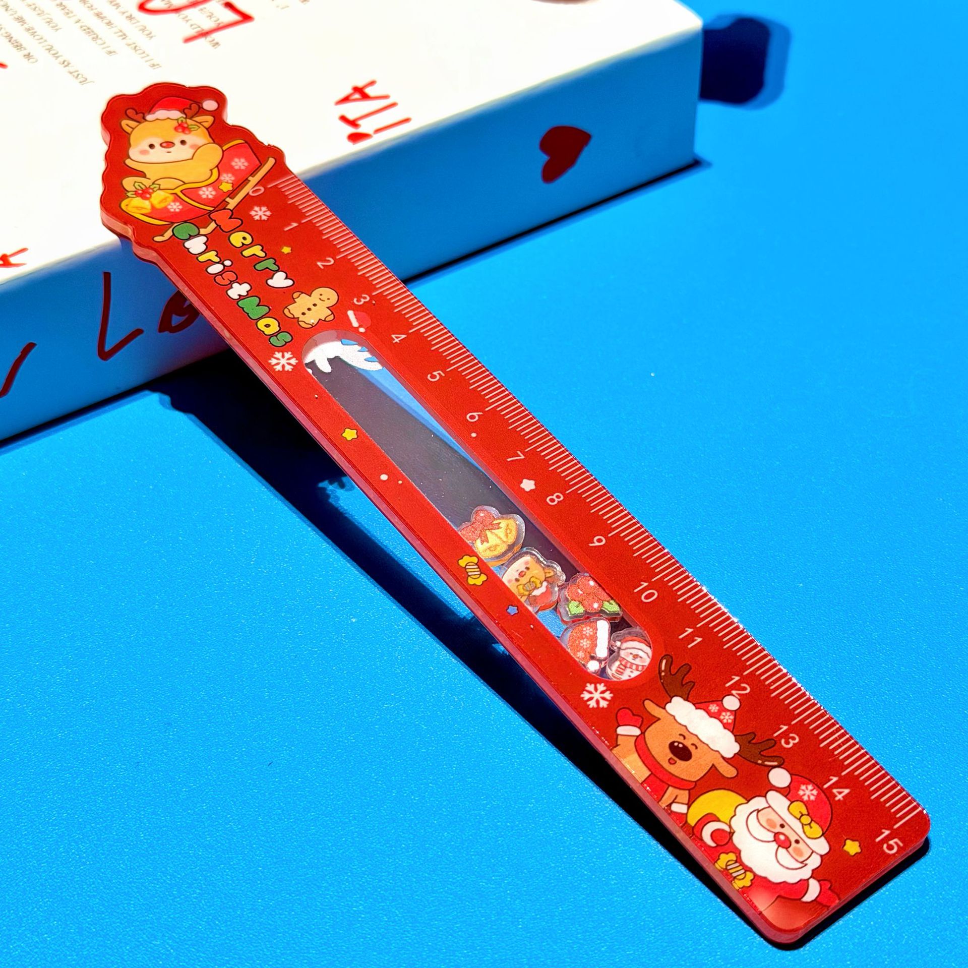 Regalos de Navidad reglas rectas de alto valor nominal reglas de 15cm reglas de dibujo de compresión reducida reglas de papelería para estudiantes de primaria