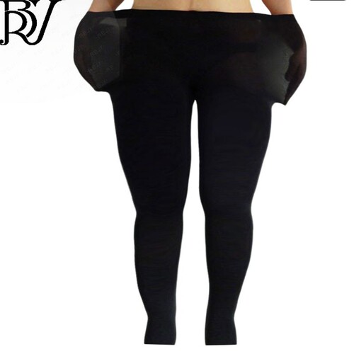 120D pantyhose large size plus fat spring and autumn stockings plus velvet thick autumn and winter velvet pantyhose black bottoming socks