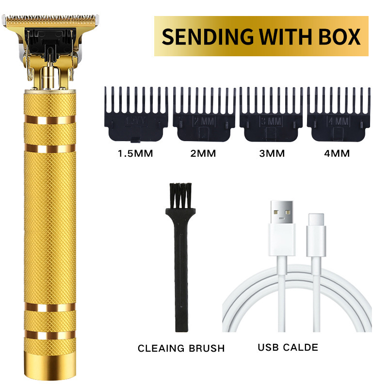 Cortadora de cabello eléctrica cortadora de cabello eléctrica cabeza de aceite maquinilla de afeitar cortadora de cabello Calvo maquinilla de afeitar recargable T9