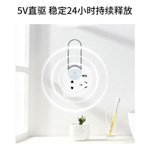 Car Oxygen Bar Car Negative Ion Air Purifier Removes Odor, Dust, Noise, Small USB Jack Ready to Use