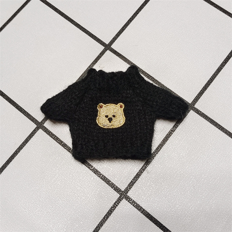 Venta caliente perro cabeza 14cm muñeco de peluche suéter colección de accesorios de ropa rabu ropa spot al por mayor