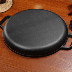 BB4C批發手工鑄鐵平底鍋餅鐺鏊煎餅手抓餅鍋無塗層不粘鍋電磁