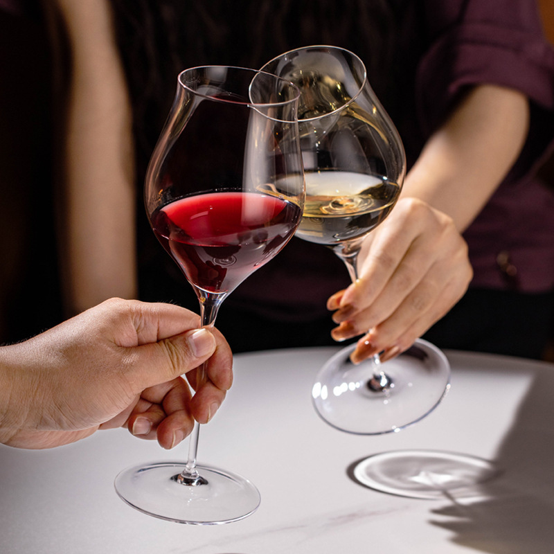 Soplado artificial, ligero, fino, cristal, tulipán, copa de vino tinto, copa de vino de Burdeos casera