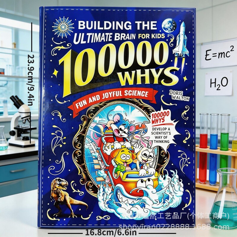 Cross-Border English Version of One Hundred Thousand Whys, Amazon Temu Bestseller, Children's Cost-Effective Parent-Child Handbook, Magic Book