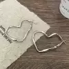 1# серебряная сердечная застёжка