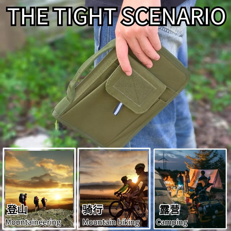 Carpeta de pasaporte multifuncional al aire libre diario billetera conmemorativa de viaje bolso de tarjeta de ocio de poliéster para hombre bolsa de identificación impermeable