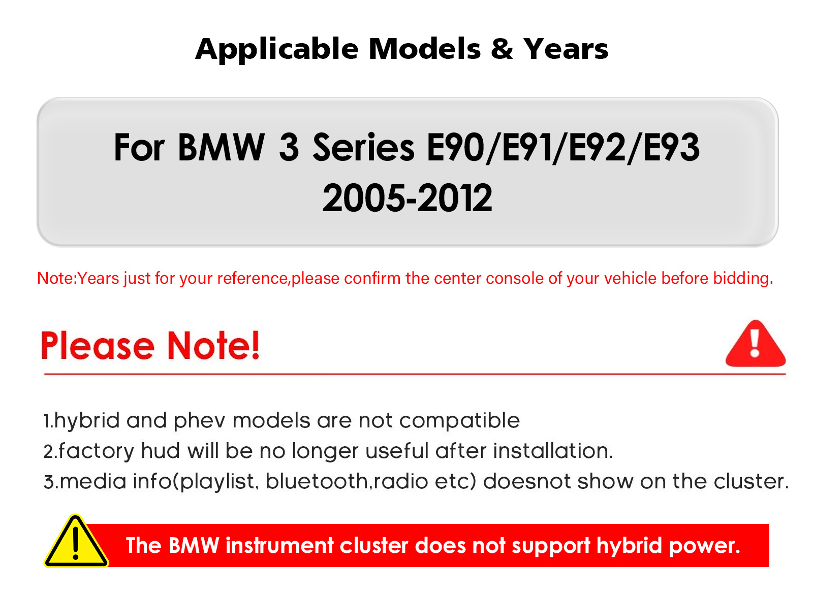 Suitable for Bmw 3 Series Lcd Dashboard E90 05-12 Models E90 E91 E92 Dashboard Car Dashboard