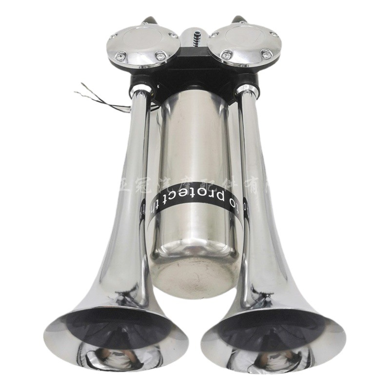 DHKA-AS140A en stock cuerno de gas lanzador de cohete de doble cañón de 12V/24V con tanque de gas sostener