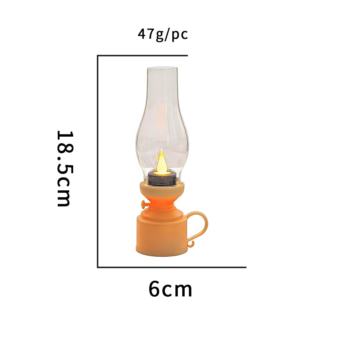 Lámpara de queroseno retro LED lámpara de vela electrónica de simulación de lámpara de aceite nostálgica decoración de la atmósfera de escritorio de decoración de lámpara de noche