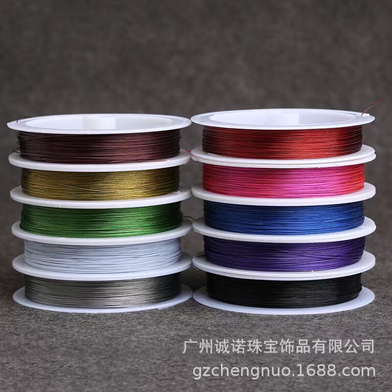 DIY Steel Wire Thread Braided Gold Silver Jewelry Color Necklace Handmade Accessories Wholesale Beaded Thread Fashion DIY Steel Wire Thread Braided Gold Silver Jewelry Color Necklace Handmade Accessories Wholesale Beaded Thread Fashion