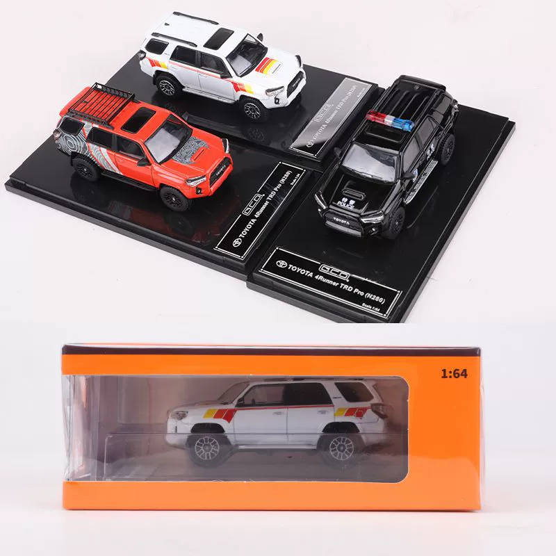 GCD Toyota, внедорожник, реалистичная металлическая модель автомобиля, масштаб 1:64, подарок на день рождения