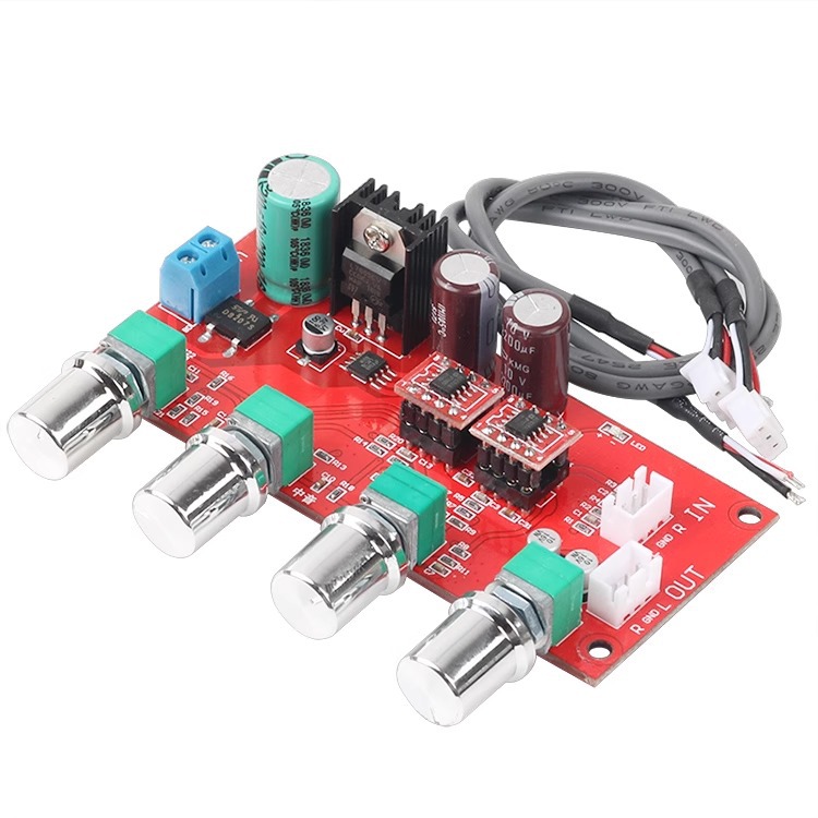 AD828 Amplificador de potencia Tablero de tono HIFI Fever Tablero de nivel previo High School Bass Balance Placa de aumento Potenciómetro image 6