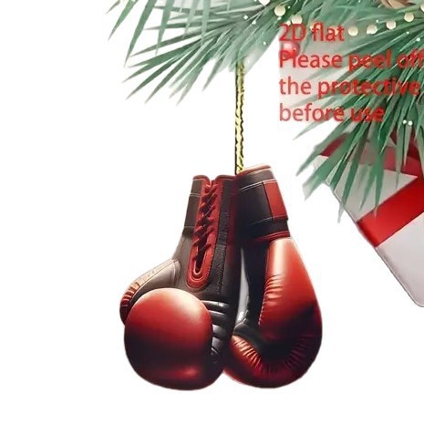 Acrílico transfronterizo creativo guantes de boxeo rojo colgar decoraciones accesorios de automóviles decoración interior automóvil