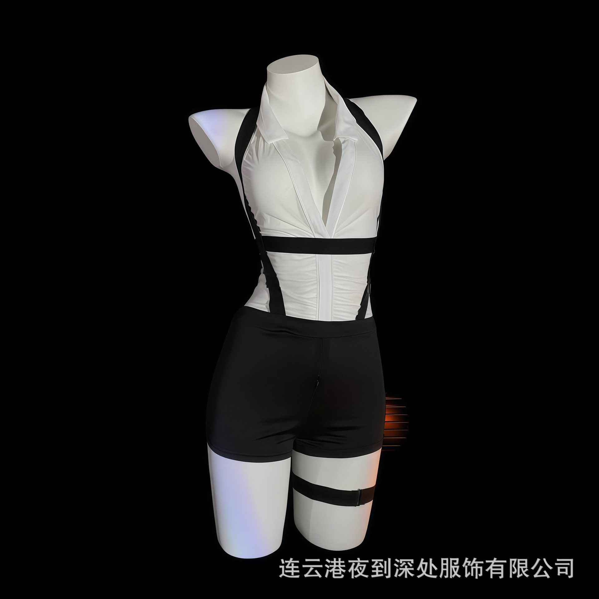 Sexy Lingerie, Pure Desire, Hip-Hugging Secretary, Deep V, See-Through, Erotic Uniform, Zipper Crotchless, No Need to Take Off, Pajama Set