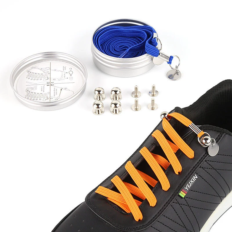 Ленивые шнурки с креативной пряжкой Four Seasons, круглые шнурки без завязок, плоские цветные эластичные ремни для мужчин и женщин для спортивного отдыха