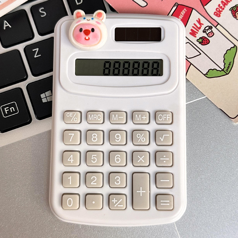 Calculadora de dibujos animados lindo creativo estudiante cultura de oficina producto de alto valor mini computadora portátil al por mayor