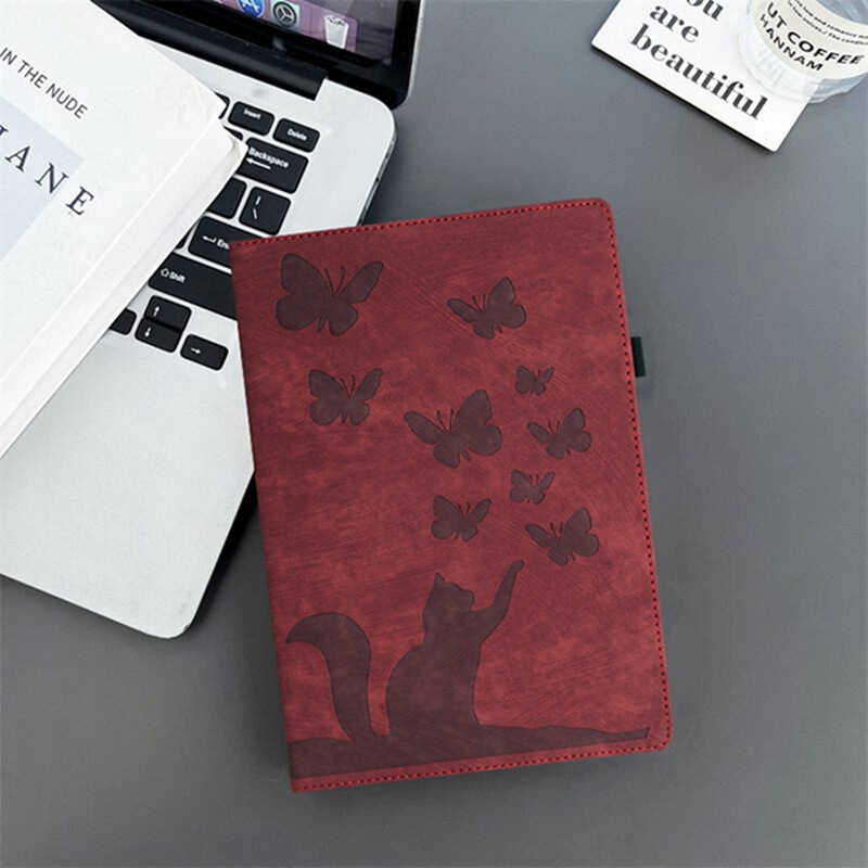 Suitable for Lenovo Tab P12 tablet leather case Xiaomi PAD 6 MAX frosted butterfly cat card holder leather case