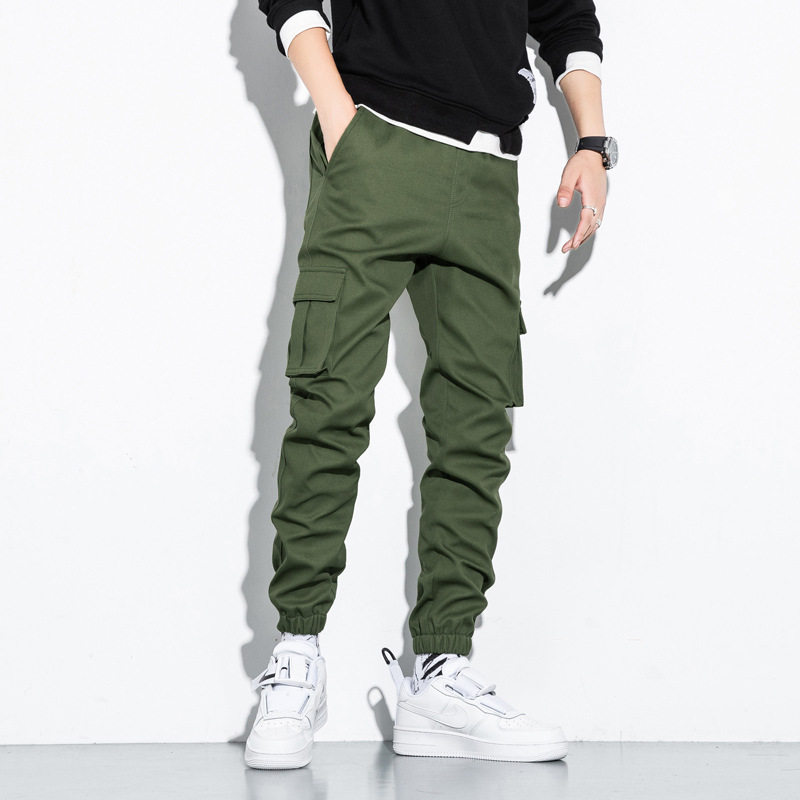 Cross-Border Men's Large Size Casual Trousers Overalls Jeans Autumn Trendy Loose Leggings Nine-Point Elastic Waist Cross-Border Men's Large Size Casual Trousers Overalls Jeans Autumn Trendy Loose Leggings Nine-Point Elastic Waist