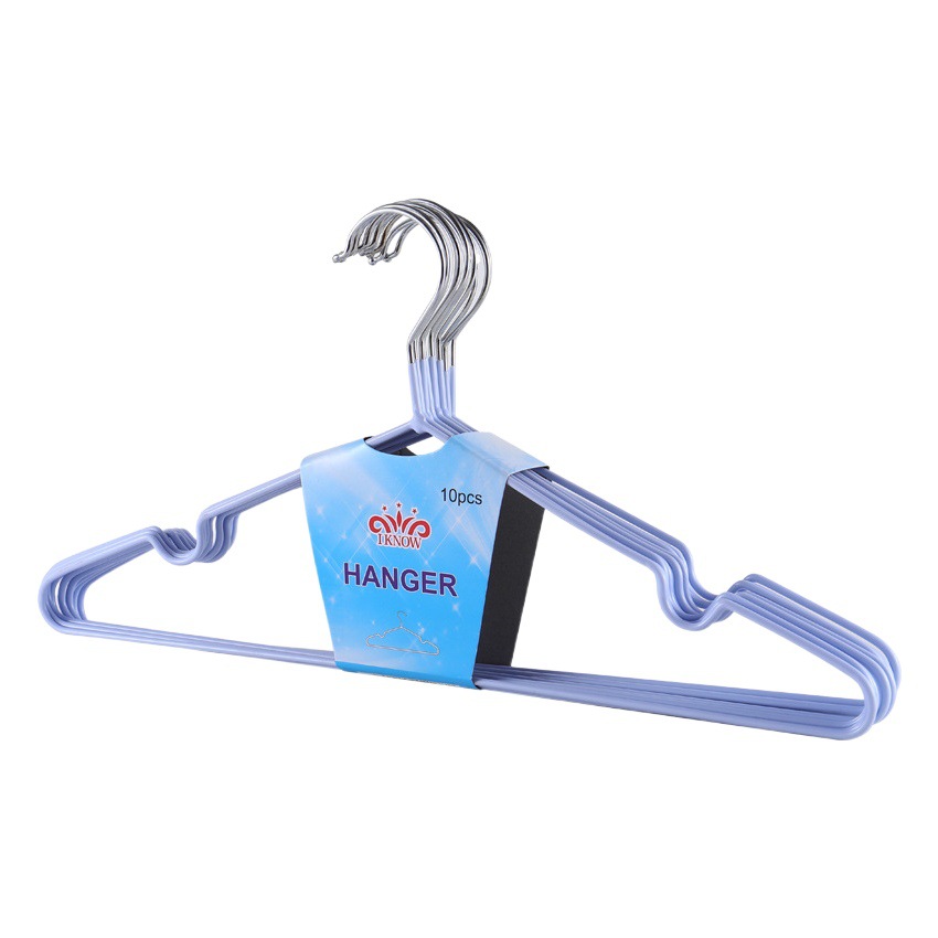 10 Unids hogar antideslizante de plástico recubierto de secado de acero inoxidable sin costura percha de ropa para adultos niños percha