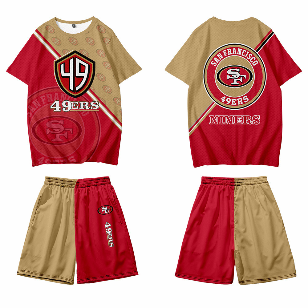 2021 traje de equipo uniforme de la NFL impresión digital impresión digital pantalones cortos de manga corta para hombres y mujeres todos los días se pueden fijar Z