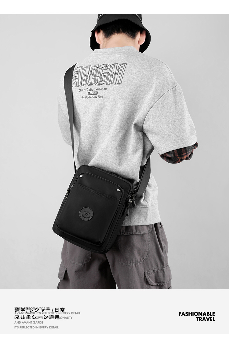 The new cross-border travel crossbody men's bag trend, single-shoulder bag, large-capacity casual men's single-shoulder small cross bag undefined