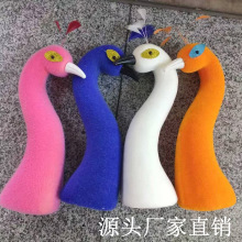 吉祥植绒孔雀头模型花艺开业花篮鲜花包装材料婚庆婚车装饰跨境