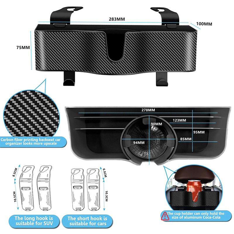 Car seat backrest storage box rear storage box interior supplies complete pendant cup holder car storage box