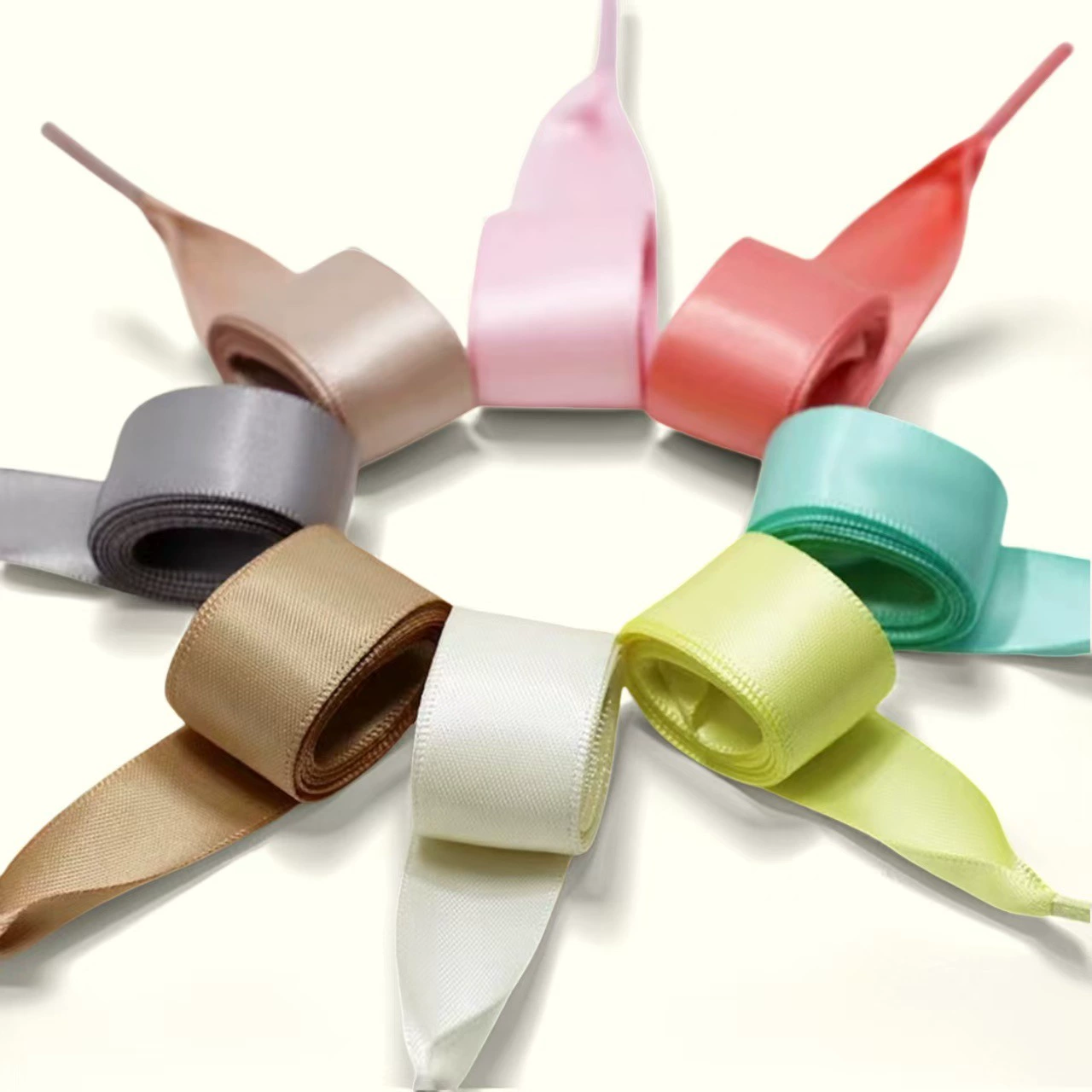 Shoelaces polyester, flat 2 cm, lengths 80–140 cm, multi-color options