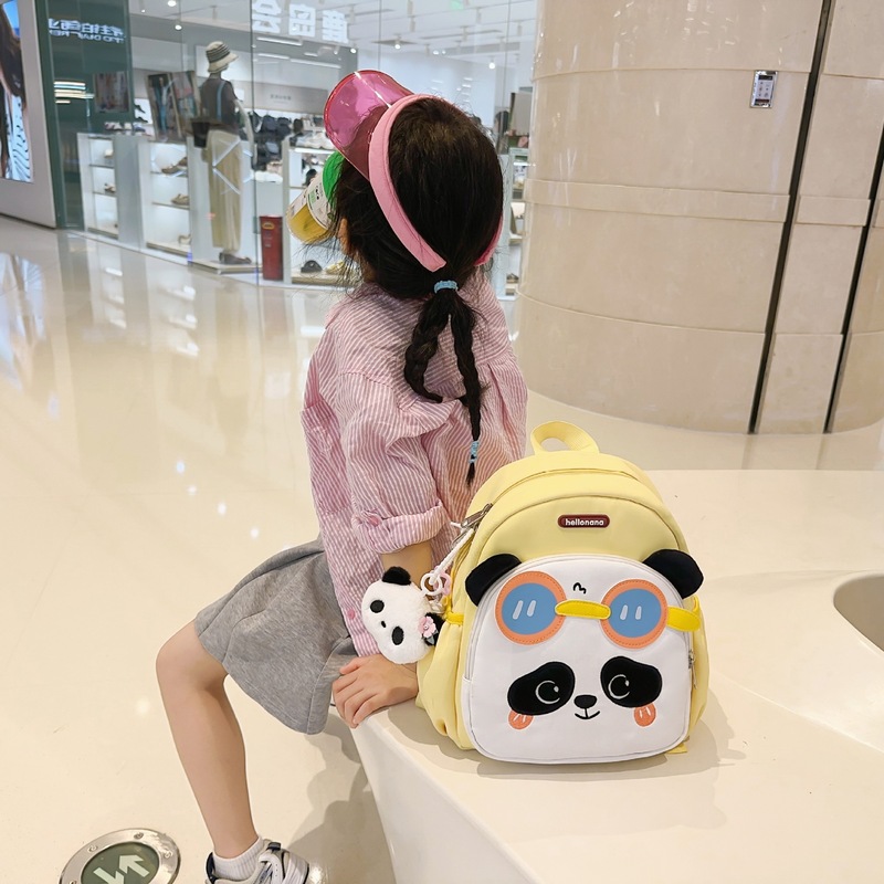 2025新款韩国儿童双肩包旅行大容量卡通熊猫幼儿园书包高颜值背包|undefined