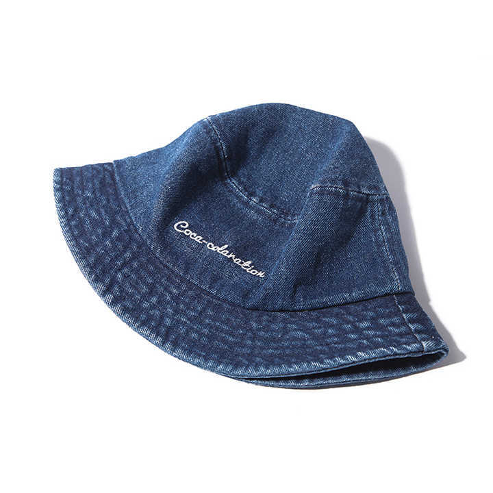 Sombrero de pescador de mezclilla, sombrero personalizado, protector solar, sombreado para hombres, verano al aire libre, sombrero para el sol de comercio exterior plegable, sentido avanzado para mujeres