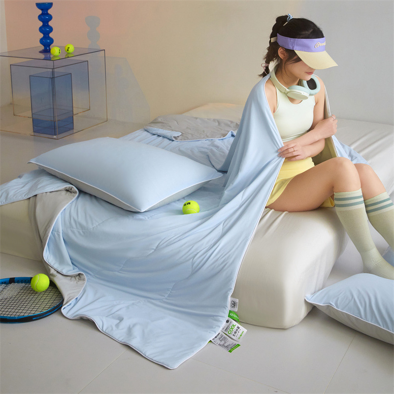 Class A Double-sided Cooling Antibacterial Air-conditioning Quilt Summer Ice Silk Benton Ammonia Summer Cool Quilt Machine Washable Summer Quilt Student Thin Quilt