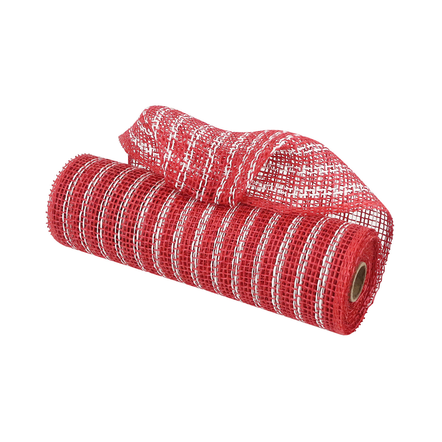 Fábrica en stock al por mayor haciendo Garland material decorativo malla a la parrilla borde cinta PP malla guirnalda de Navidad