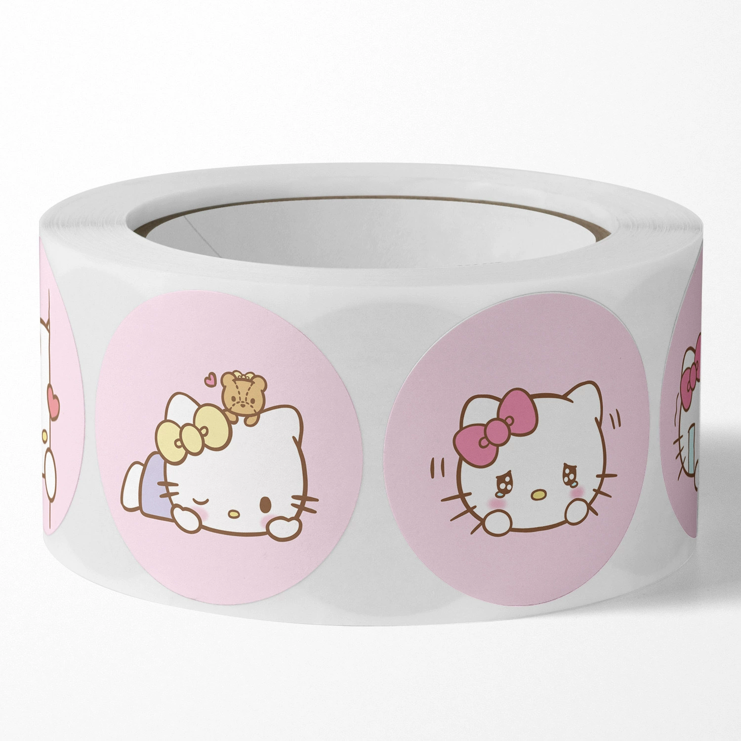 Sticker Roll (Hello Kitty) round cartoon stickers, assorted designs, birthday gift pack