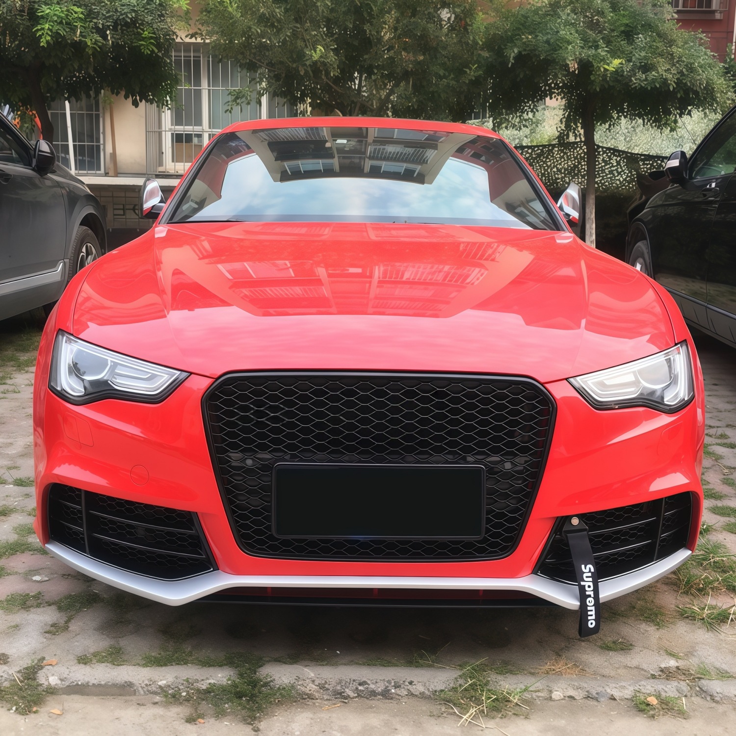 Suitable for Audi A5 Models from 2012-2016, Modification and Upgrade to Rs5 Body Kit, Including Front and Rear Bumpers with Grille