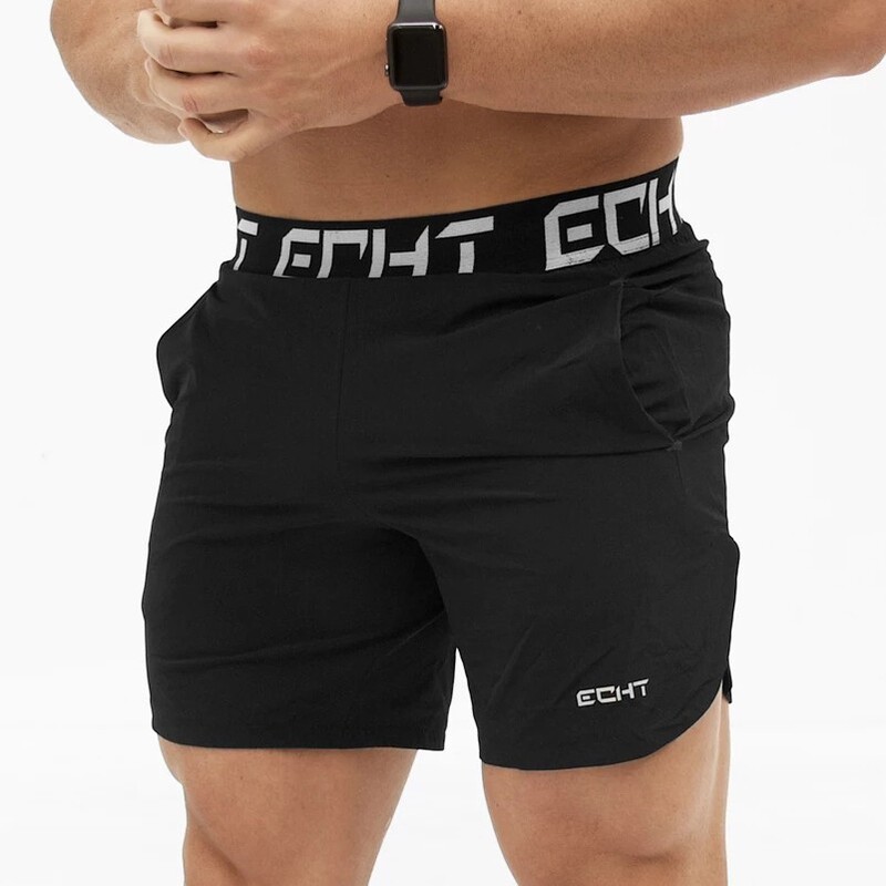 Muscular Men's Summer Workout Pants with Distinctive Waistband Design, Fitness and Bodybuilding Style, Training, Running, Sports, and Casual Shorts