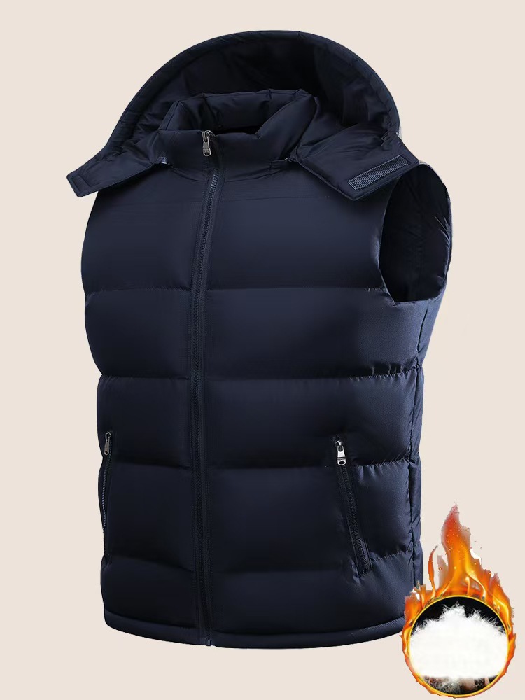 Gilet casual da uomo autunno e inverno, gilet caldo in cotone per uomo autunno e inverno, arrampicata in montagna e corsa_voghion.com
