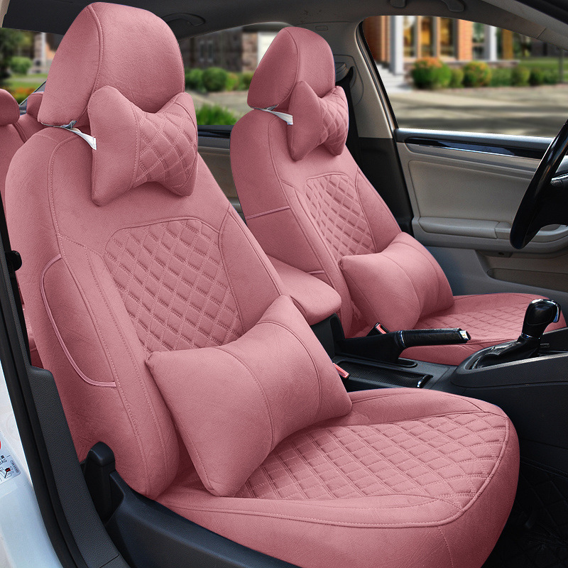 고급 테크니컬 천-핑크-격자 스타일