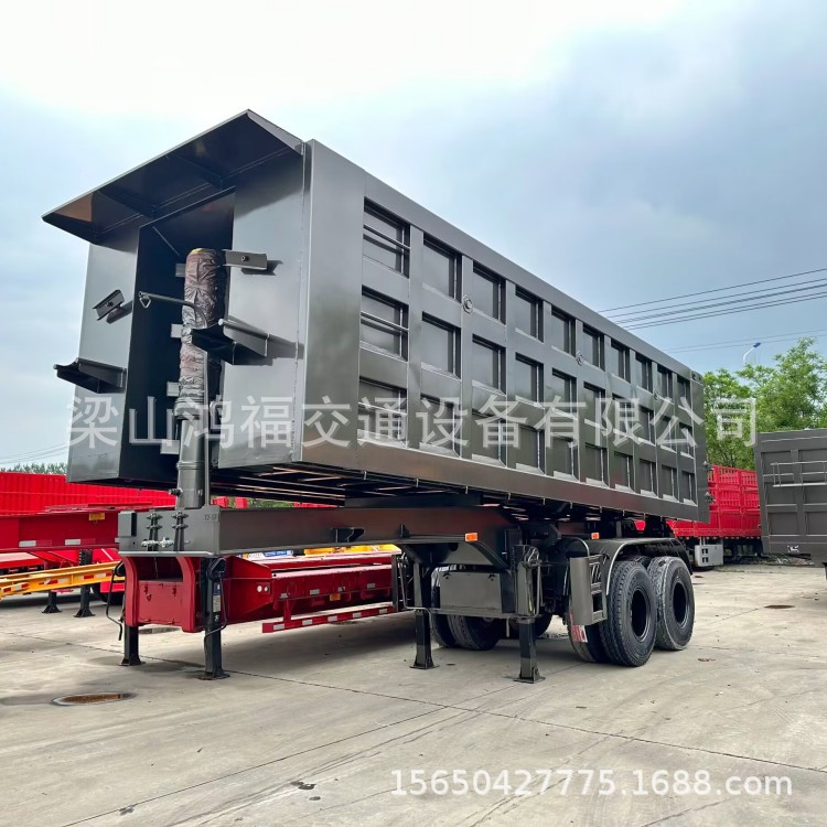 出口自卸车 两轴后翻自卸半挂车 建筑散料运输半挂车 后翻半挂车