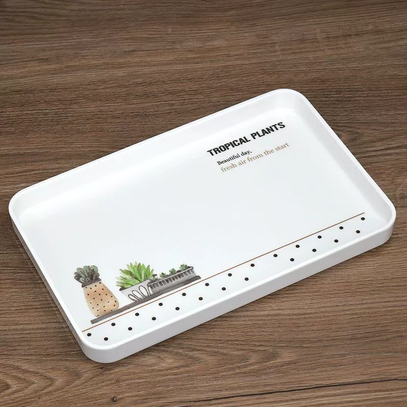 Поврежденный сменный утолщенный прямоугольный поднос из меламина, бытовой поднос для чая в европейском стиле, чашка для воды, чашка для чая, поднос для хранения чайника