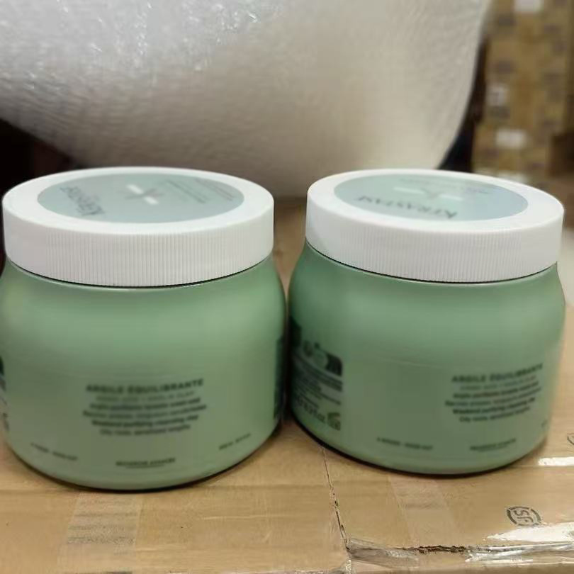 Máscara para el cabello de caviar de diamante negro KJIA 500ml, reparación resistente y nutrimiento Aoli suave para salón de peyería y teñido