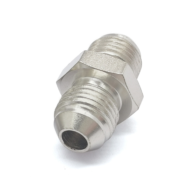 Modificación del automóvil AN6 a AN6 Junta de tubería de expansión de aceite de alambre exterior niquelado rodante de hierro Accesorios de conexión del adaptador del enfriador de aceite