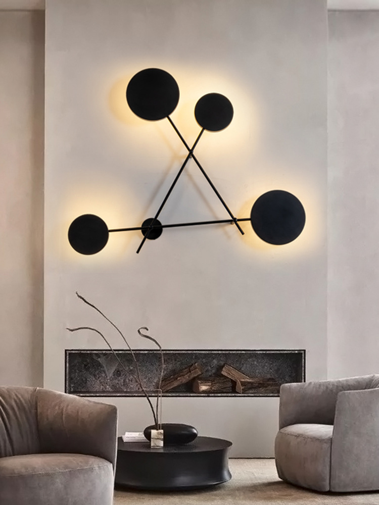 北欧极简客厅壁灯创意个性沙发电视格栅背景墙灯卧室设计师壁灯具