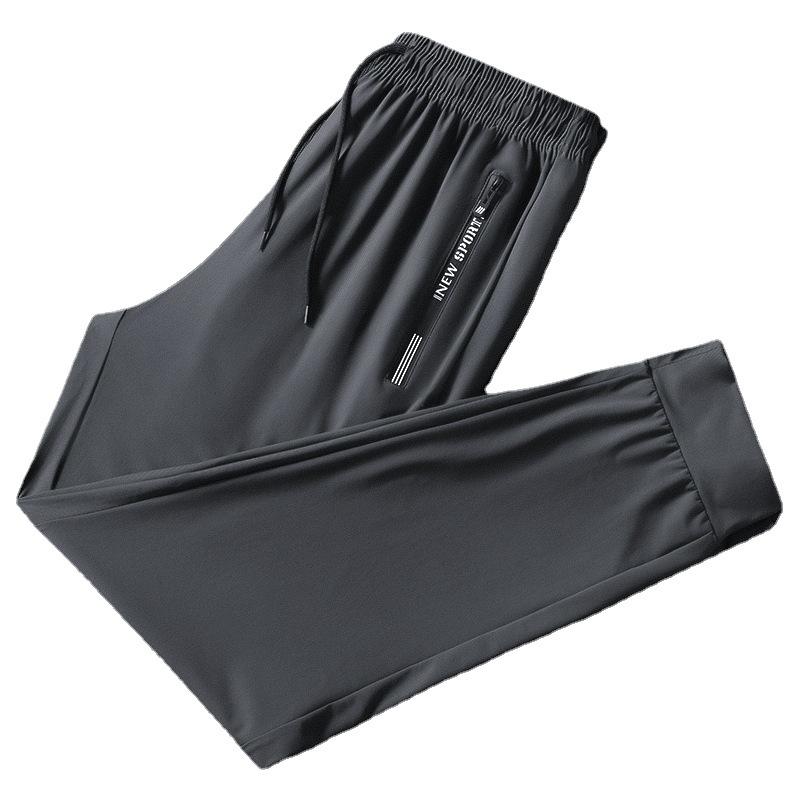 Pantalones de seda de hielo pantalones de secado rápido elásticos para hombres verano hombres transpirables deportes al aire libre fitness correr pantalones casuales al por mayor