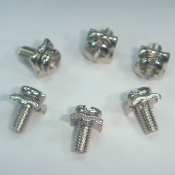 供应圆头四方垫片二组合螺丝 带介二组合压线螺钉M3*10