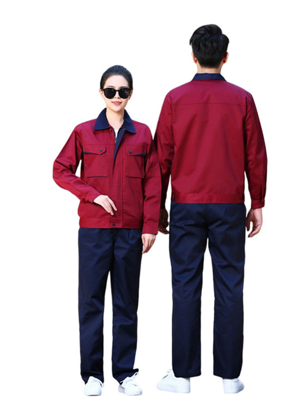 作業服セット メンズ 耐摩耗性 耐汚れ性 工場卸売 自動車修理工 春秋用ジャケット ロゴ印刷|undefined