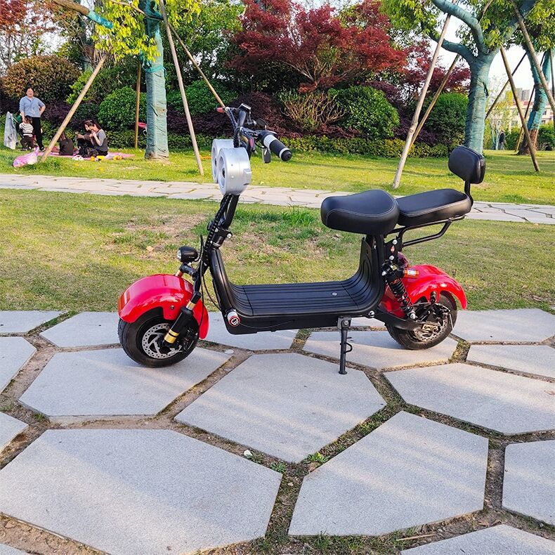 Mini Harley, yellow Harley, double-seater folding electric scooter, adult scooter for carrying children, wide-tire scooter