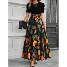 T 80208 Large Hem Print Skirt ���ӡ����ȹ�羳����ͨ����