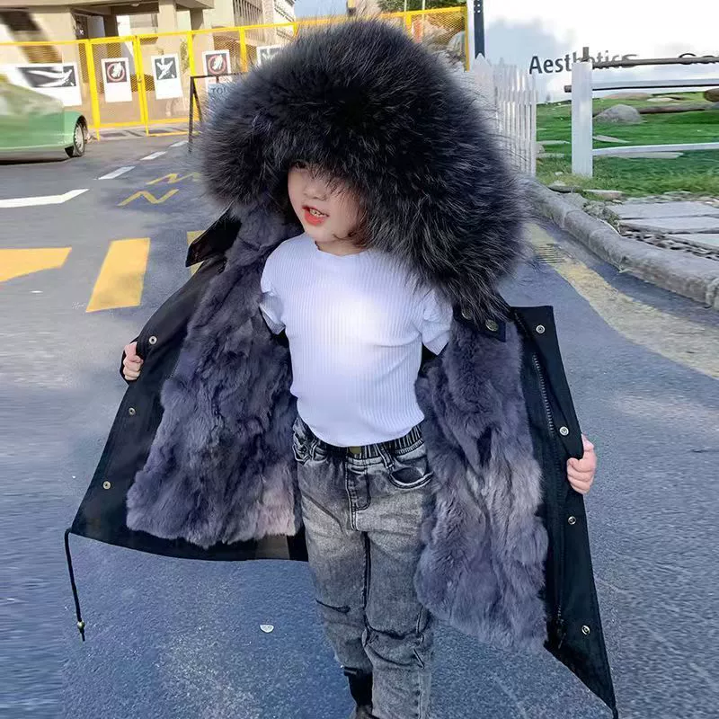 Warm children's removable down jacket for men and women