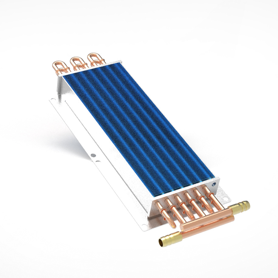烯泰天工铜管铝翅水冷散热器冷凝器蒸发器冷排高效散热小型