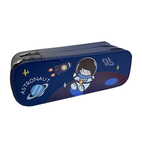 ins high-looking double-layer pencil case creative large-capacity student cartoon pencil case cute multi-functional stationery box wholesale